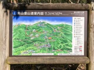 剣山登山道案内図