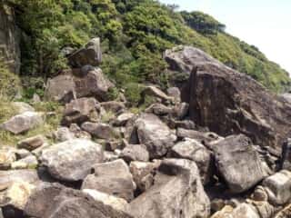 海岸の岩場