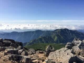 白山頂上からの景色