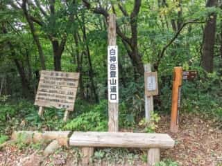 白神岳登山道口