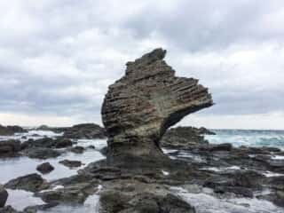千畳敷のかぶと岩