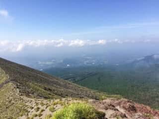 高千穂峯登山道からの景色