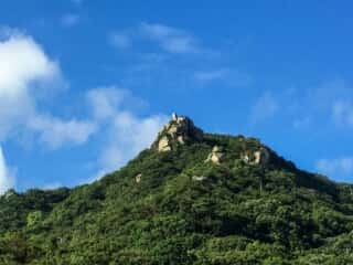 頂上周辺の岩石