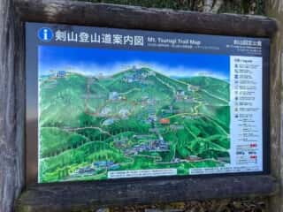 剣山登山道案内図