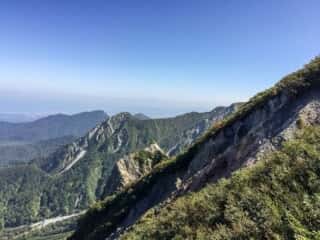 大山登山道からの景色