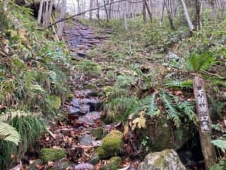石上登山道 不動岩（幻の滝）