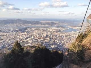 皿倉山ケーブルカーからのビュー