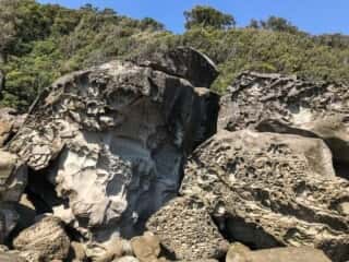 海岸の岩場