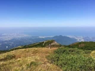 大山登山道からの景色