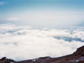 富士山登山道の景色