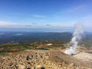 旭岳登山道からの展望