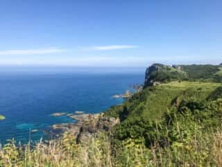積丹岬自然公園遊歩道からの景色
